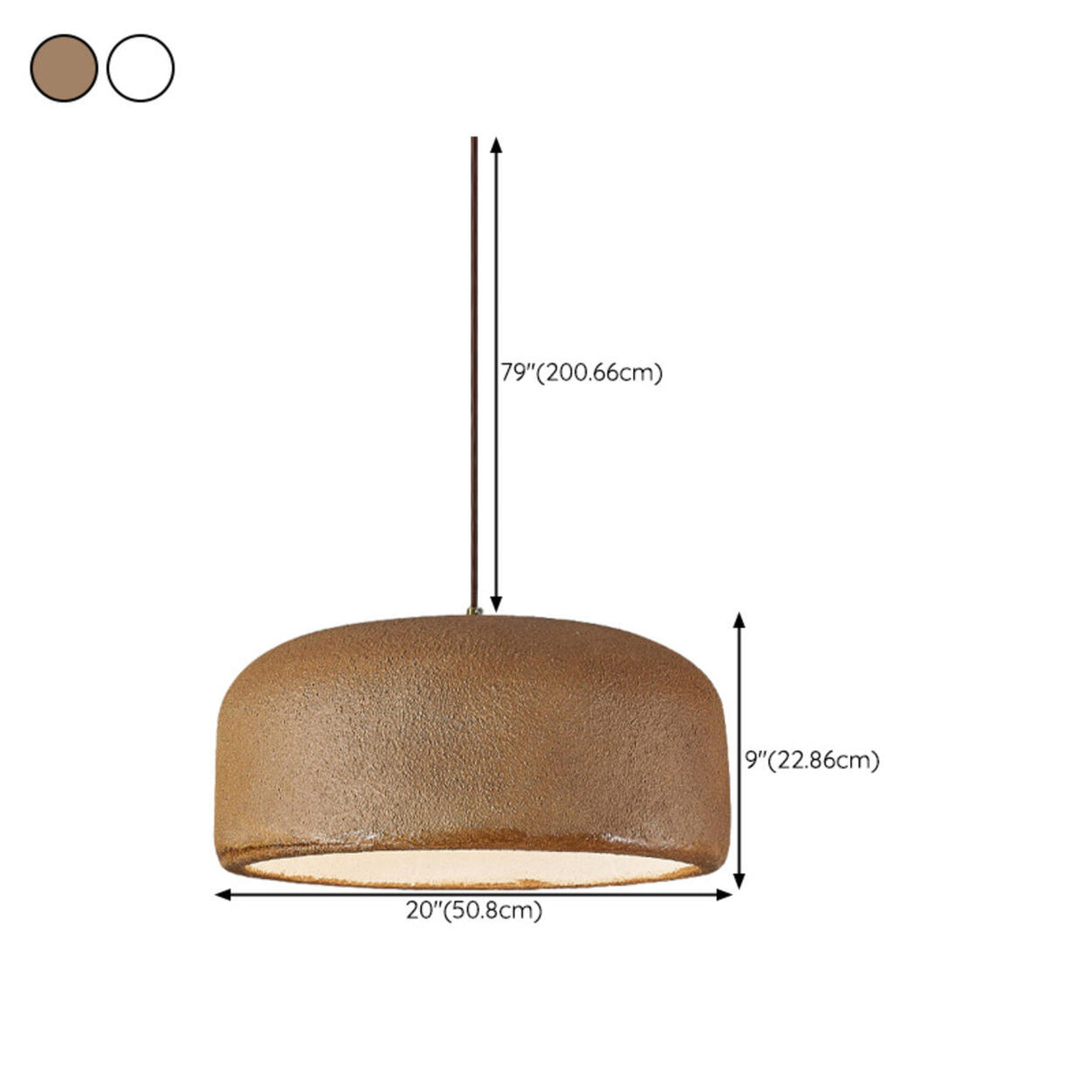 Industrial Minimalist Pot Lid Resin Dining Room Pendant Light Image - 21