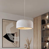 Industrial Minimalist Pot Lid Resin Dining Room Pendant Light Image - 3