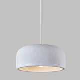 Industrial Minimalist Pot Lid Resin Dining Room Pendant Light Image - 5