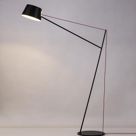 Industrial Modern Adjustable Black Spar Floor Lamp Image - 1