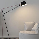 Industrial Modern Adjustable Black Spar Floor Lamp Image - 4