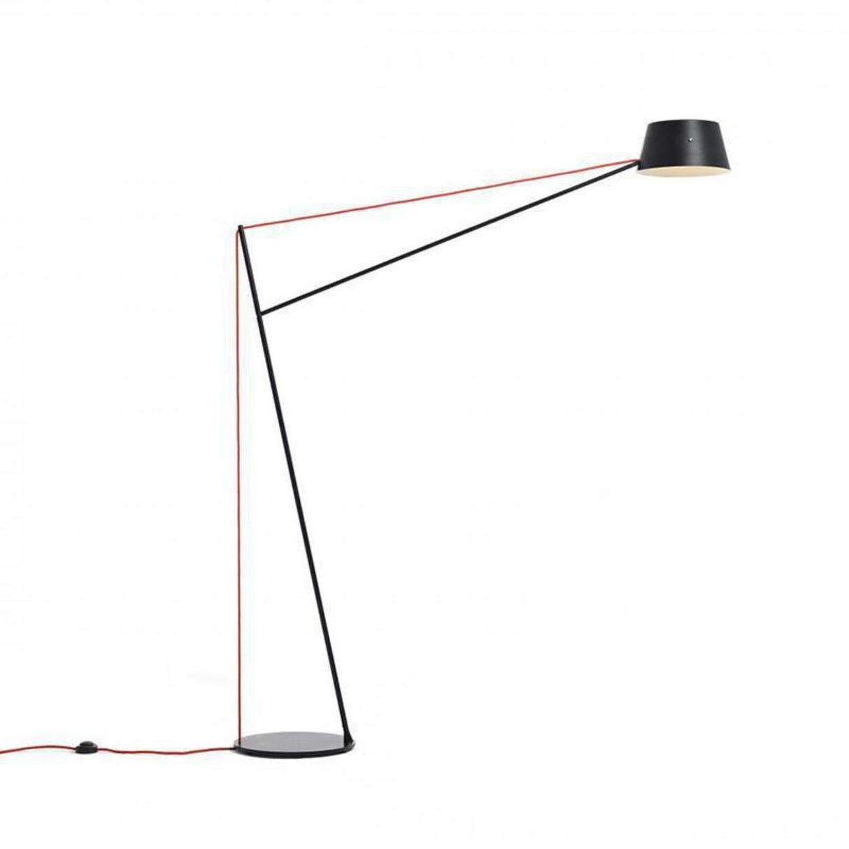 Industrial Modern Adjustable Black Spar Floor Lamp Image - 5