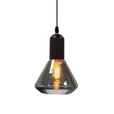 Industrial Modern Crackled Cone Glass Pendant Light Image - 5