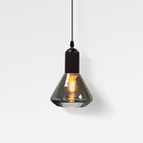 Industrial Modern Crackled Cone Glass Pendant Light Image - 6