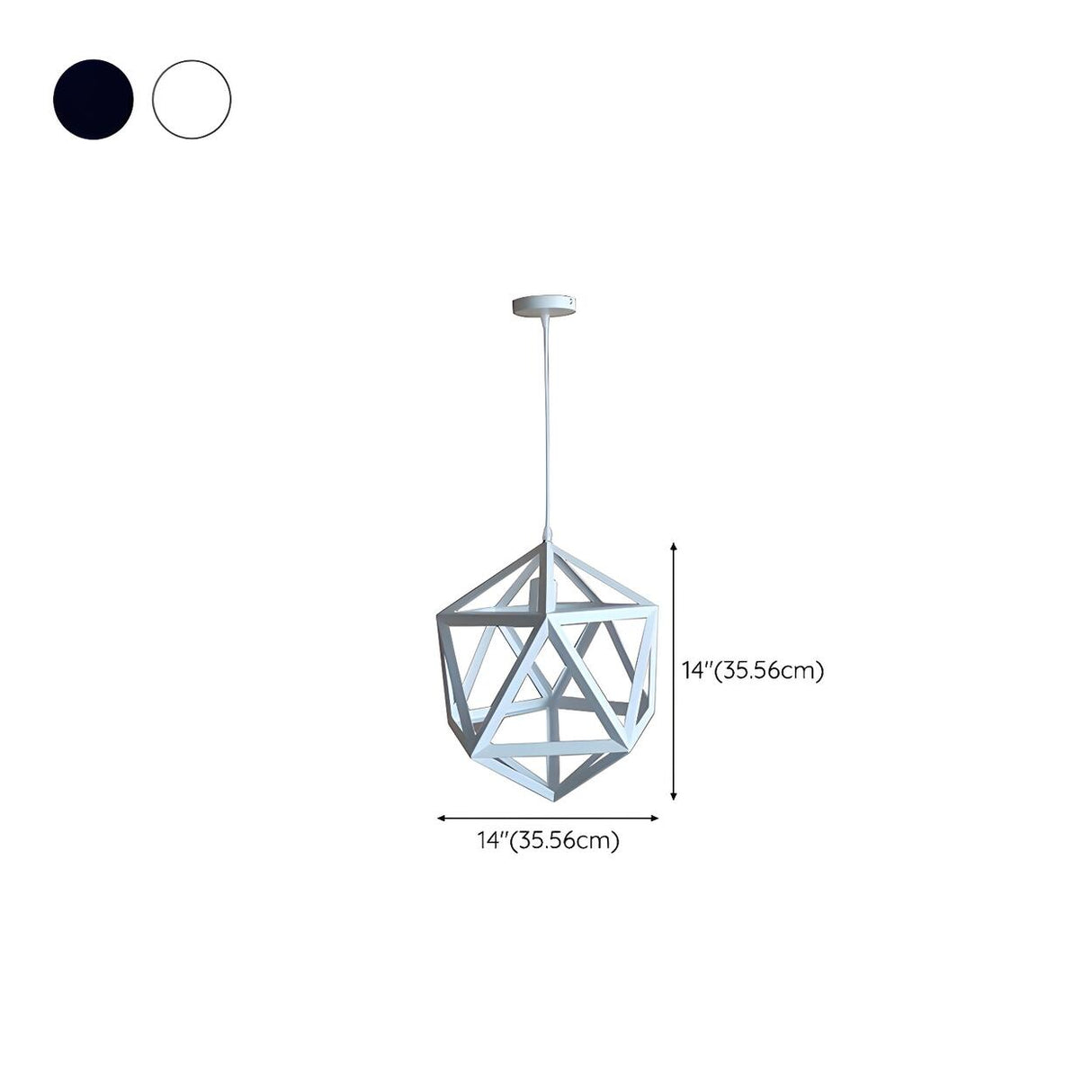 Industrial Modern Geometric Black Metal Pendant Light 