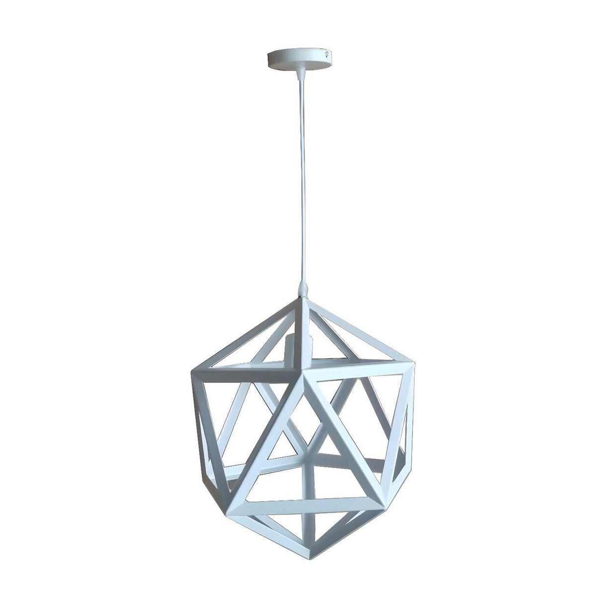 Industrial Modern Geometric Black Metal Pendant Light Image - 5