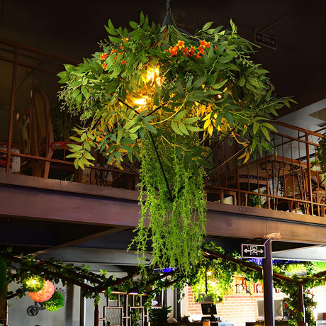 Industrial Modern Restaurant Hanging Green Plant Chandelier Image - 2