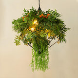 Industrial Modern Restaurant Hanging Green Plant Chandelier Image - 4