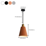 Industrial Multi Color Resin Cone Drum Pendant Lights #size