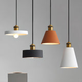 Industrial Multi Color Resin Cone Drum Pendant Lights Image - 3