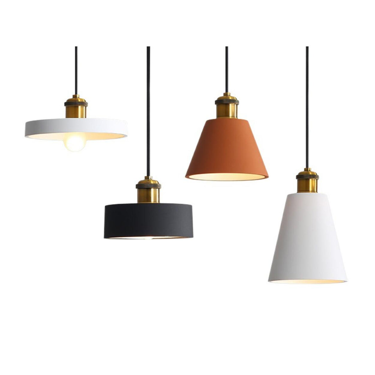 Industrial Multi Color Resin Cone Drum Pendant Lights Image - 5