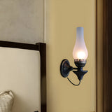 Industrial Oil Lamp Style Glass Exterior Wall Sconce Image - 10