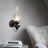 Industrial Oil Lamp Style Glass Exterior Wall Sconce Image - 6