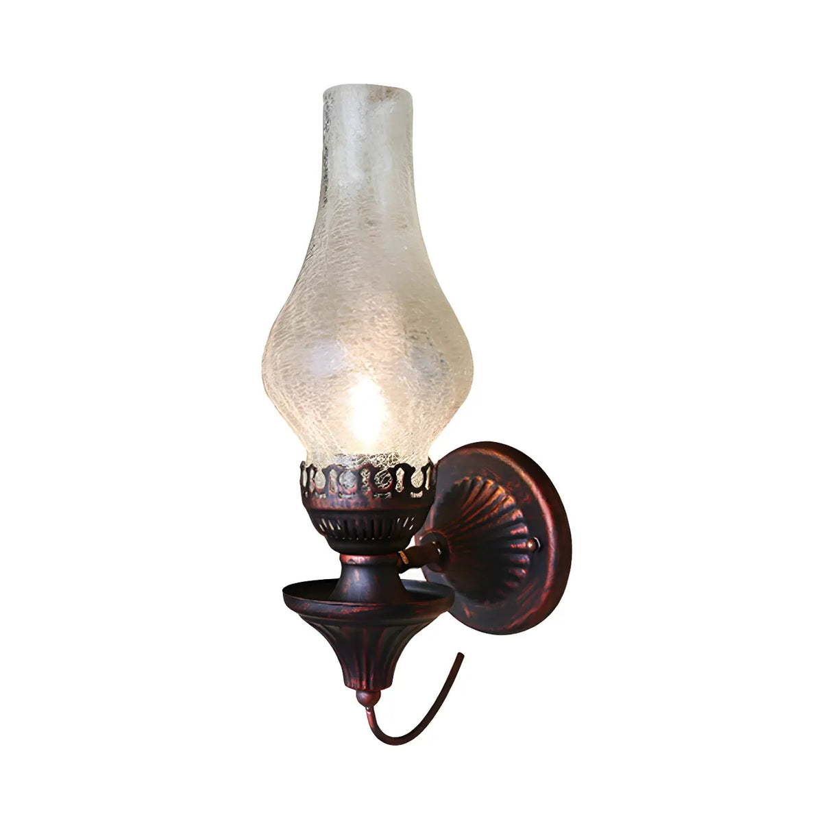 Industrial Oil Lamp Style Glass Exterior Wall Sconce Image - 7