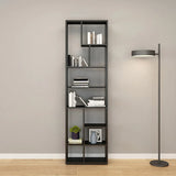 Industrial Open Metal Black Large Display Bookcase Image - 12