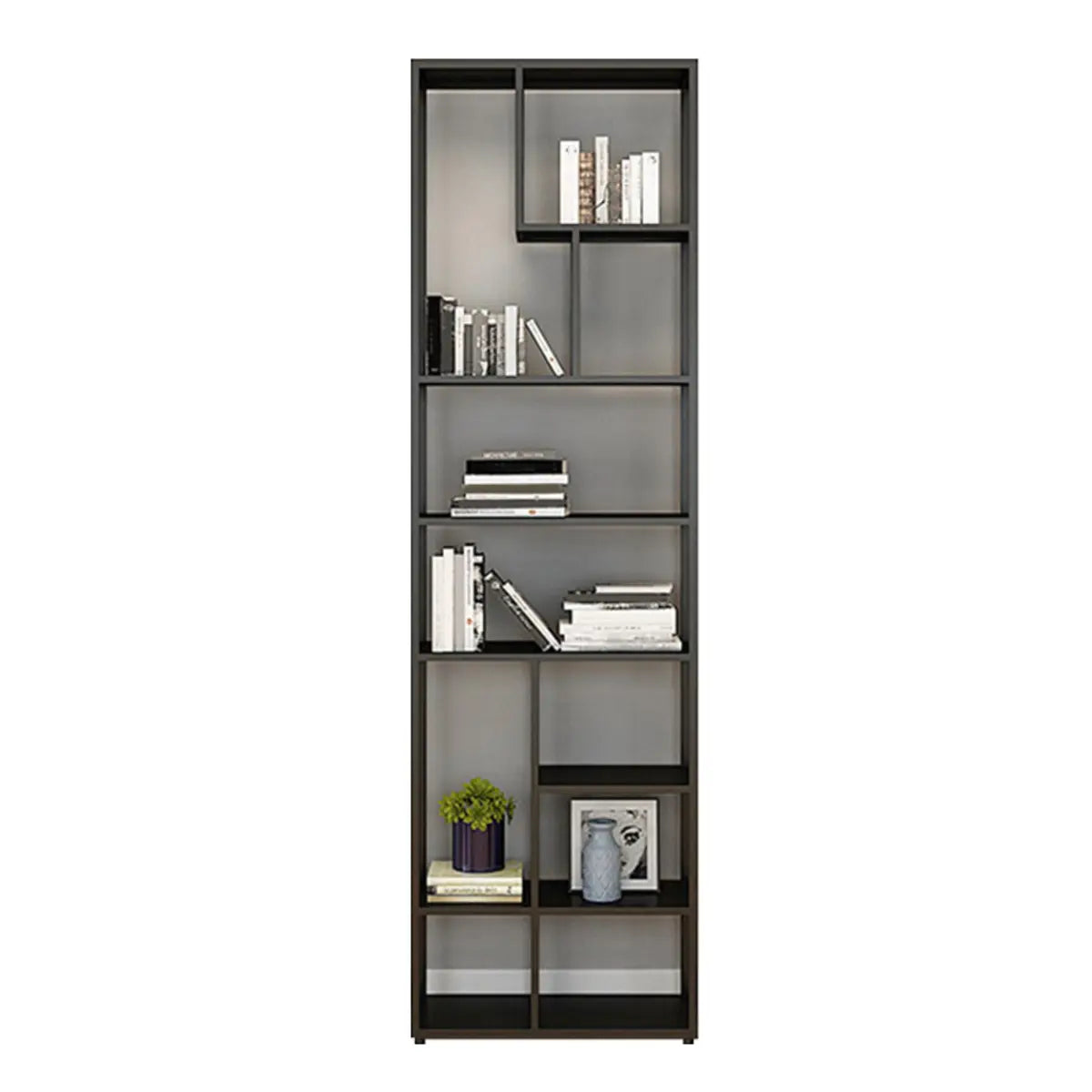 Industrial Open Metal Black Large Display Bookcase Image - 3