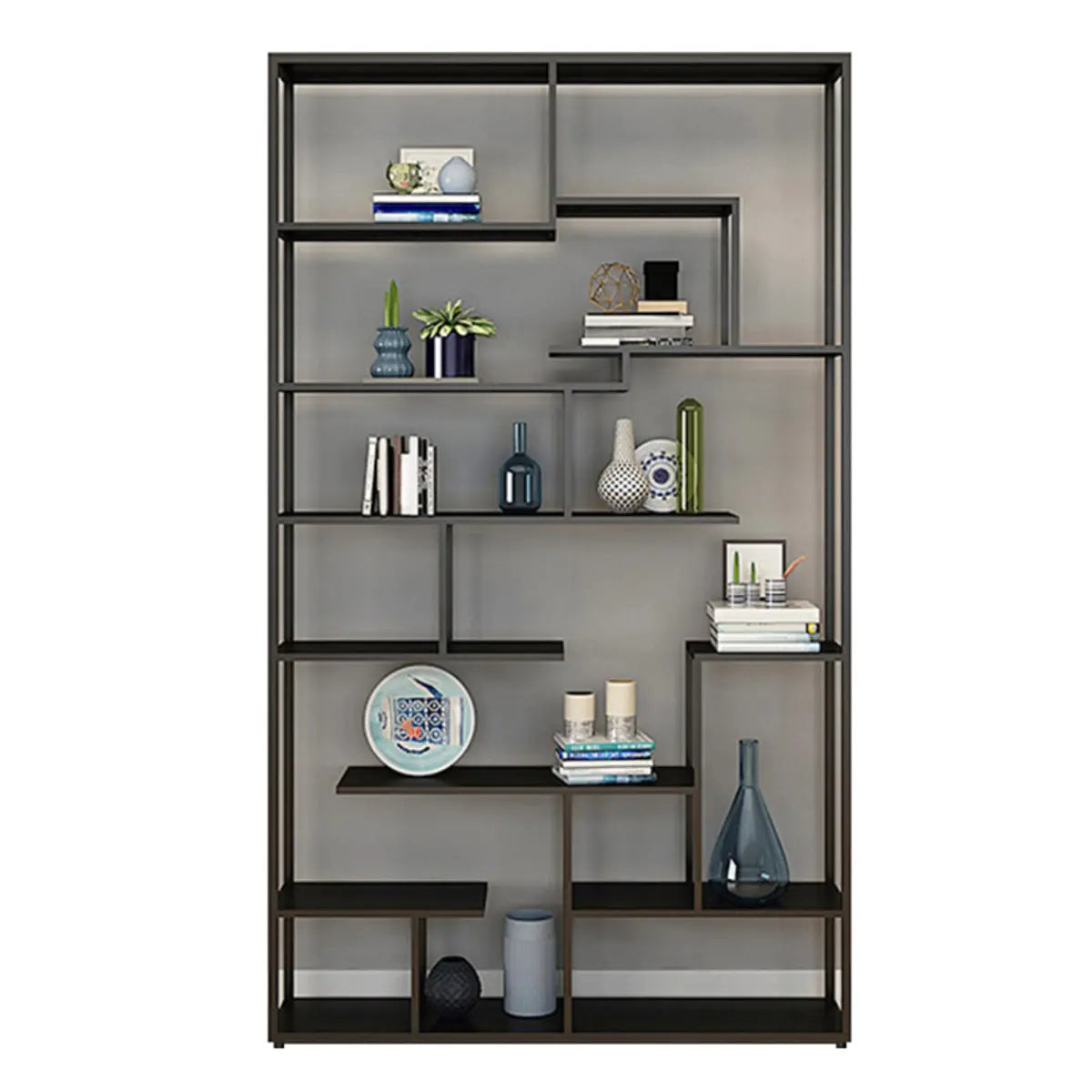 Industrial Open Metal Black Large Display Bookcase Image - 4