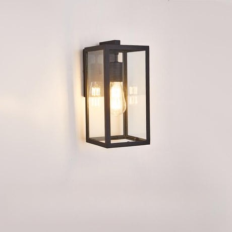 Industrial Outdoor Black Box LED Metal Wall Light Image - 2