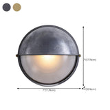 Industrial Outdoor Waterproof Bulkhead Wall Sconce #size