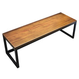 Industrial Pine Wood Rectangle Sled Double Gaming Desk Image - 5