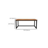 Industrial Pine Wood Steel Sledge Rectangle Gaming Desk Image - 15