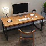 Industrial Pine Wood Steel Sledge Rectangle Gaming Desk Image - 4