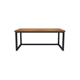 Industrial Pine Wood Steel Sledge Rectangle Gaming Desk Image - 6