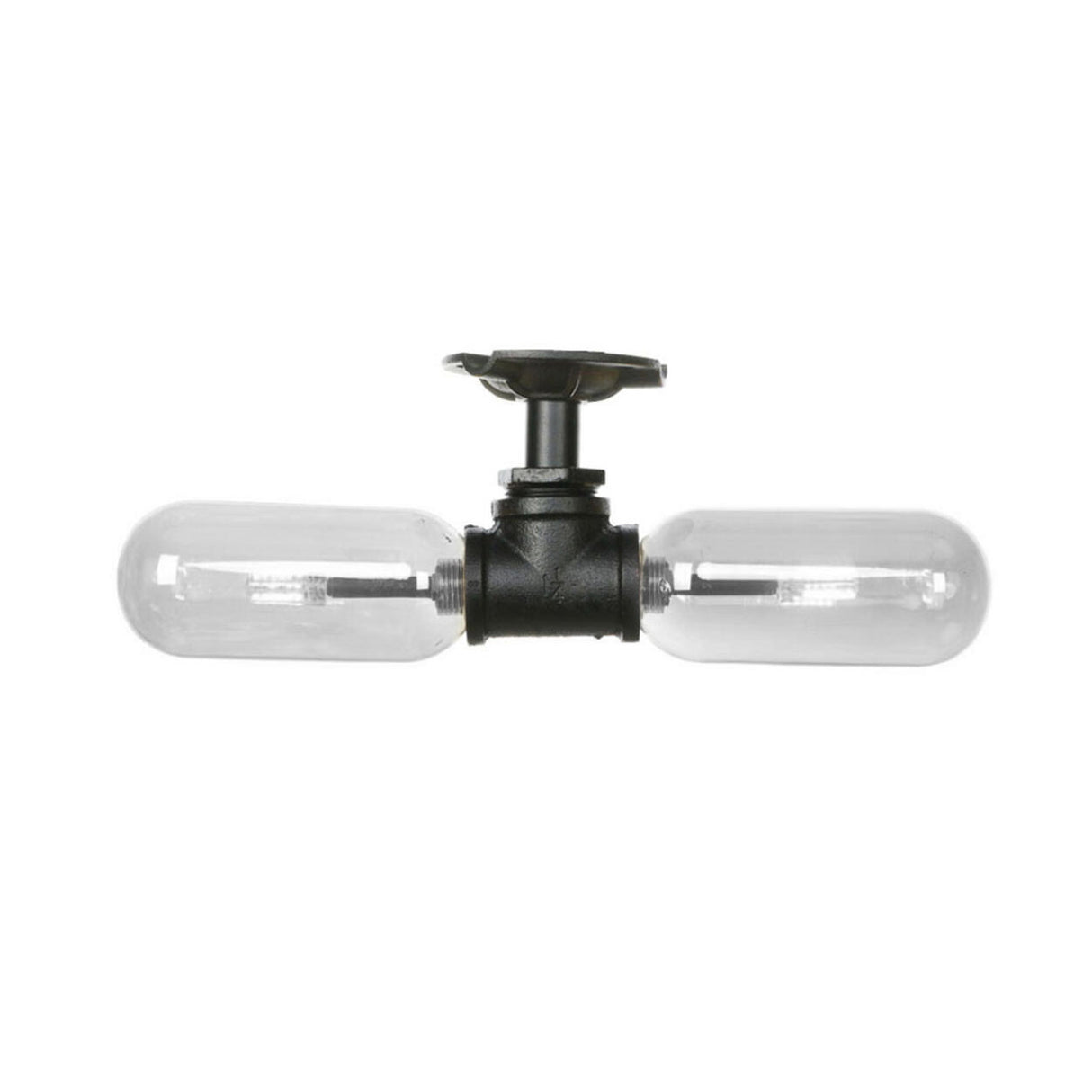 Industrial Pipe Capsule Semi-Flush Mount Light 2-Light Image - 7