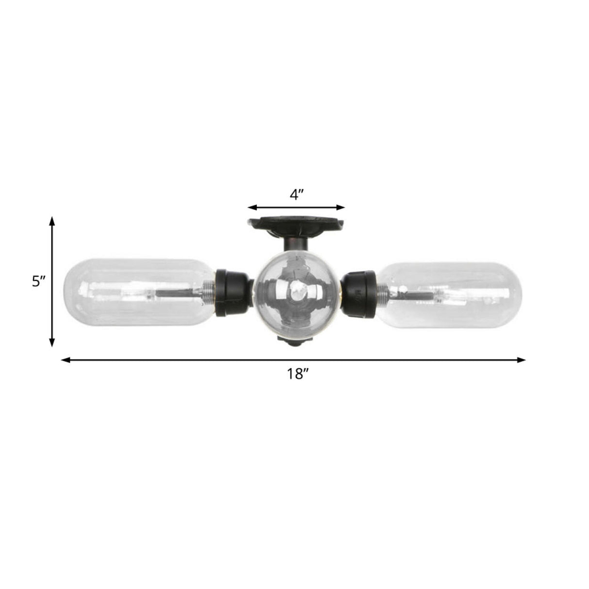 Industrial Pipe Capsule Semi-Flush Mount Light 6-Light Image - 14