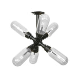 Industrial Pipe Capsule Semi-Flush Mount Light 6-Light Image - 3