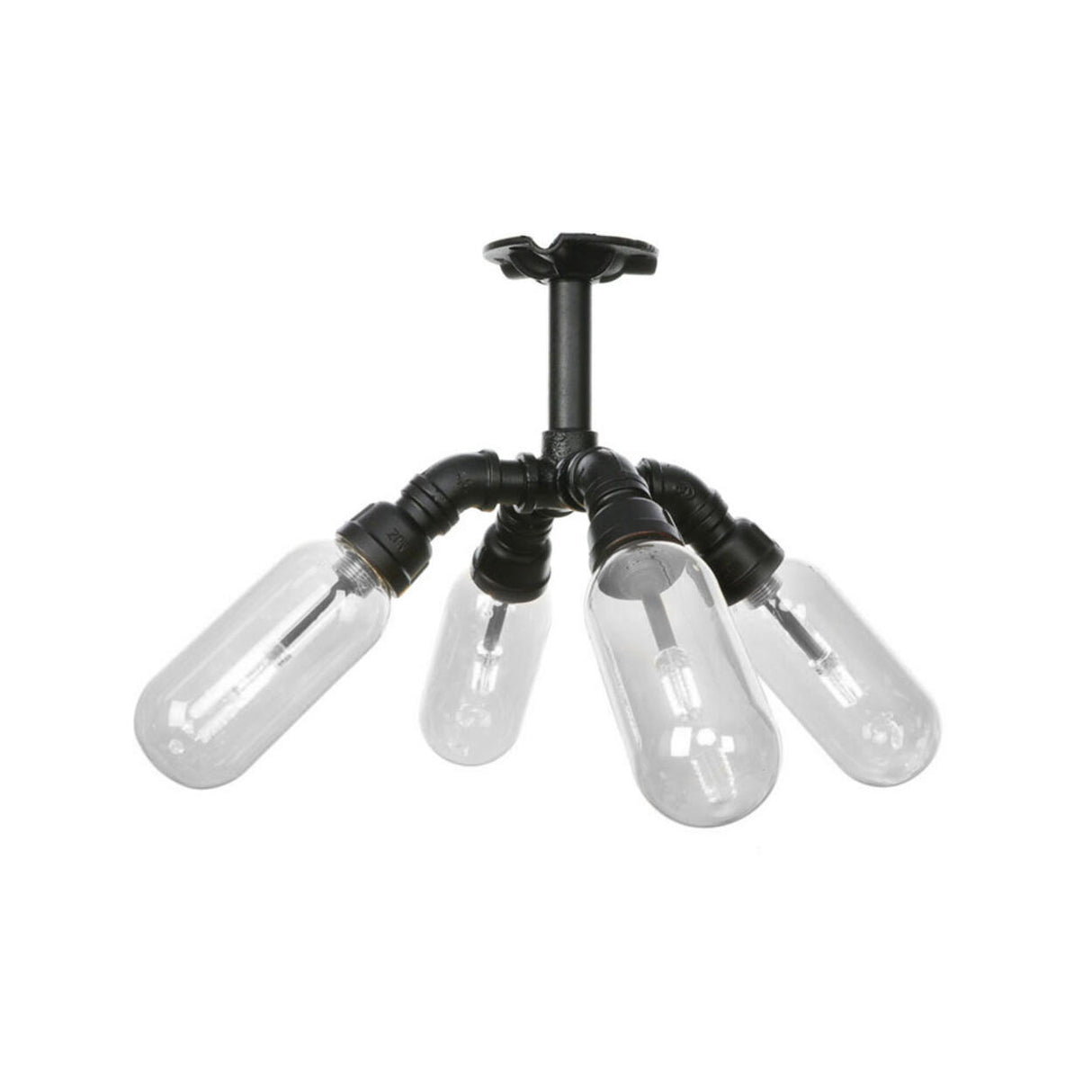 Industrial Pipe Capsule Semi-Flush Mount Light 6-Light Image - 7