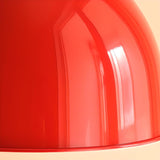 Industrial Red Metal Dome Restaurant Pendant Light Image - 9