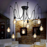 Industrial Restaurant Spider Swag Edison Bulbs Pendant Light Image - 1