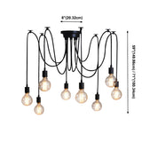 Industrial Restaurant Spider Swag Edison Bulbs Pendant Light #size