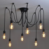 Industrial Restaurant Spider Swag Edison Bulbs Pendant Light Image - 2