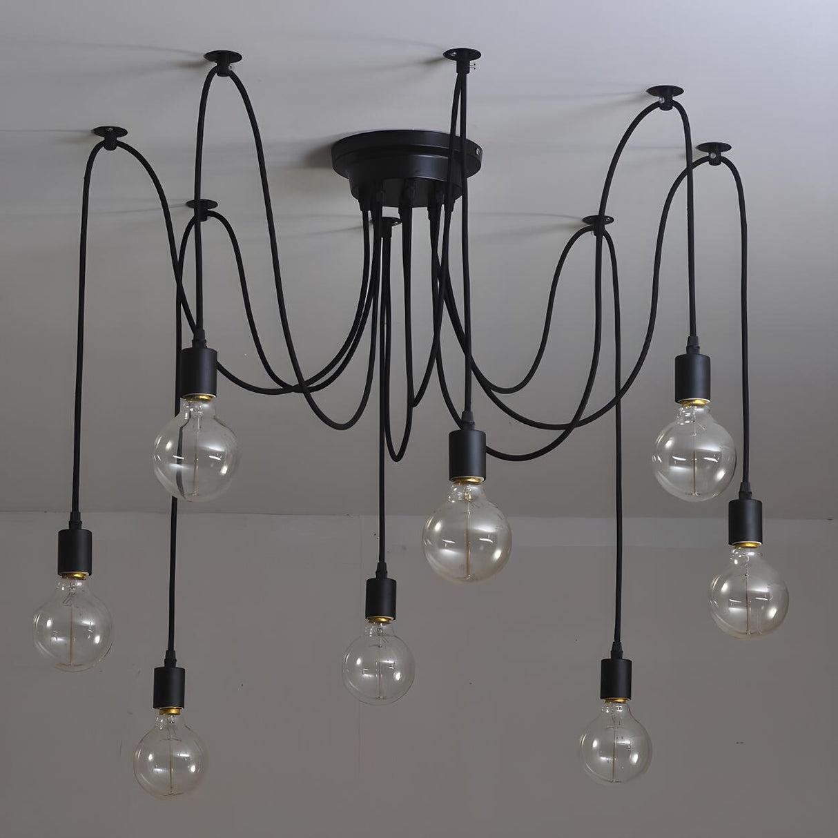 Industrial Restaurant Spider Swag Edison Bulbs Pendant Light Image - 9