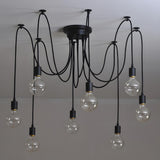 Industrial Restaurant Spider Swag Edison Bulbs Pendant Light Image - 9