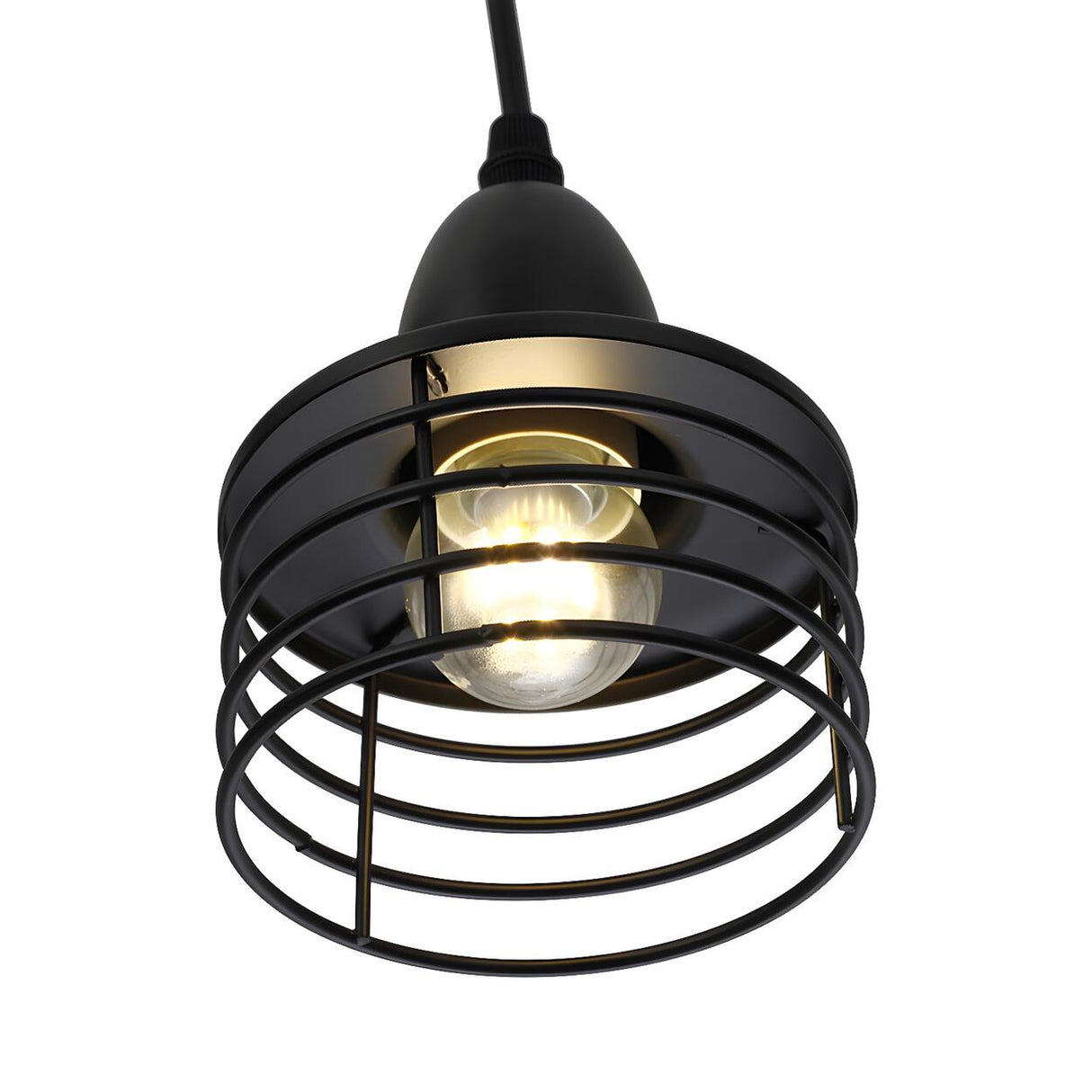 Industrial Retro Metal Wire Cage Kitchen Pendant Light Image - 15