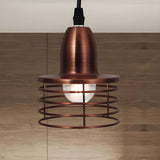 Industrial Retro Metal Wire Cage Kitchen Pendant Light Image - 2