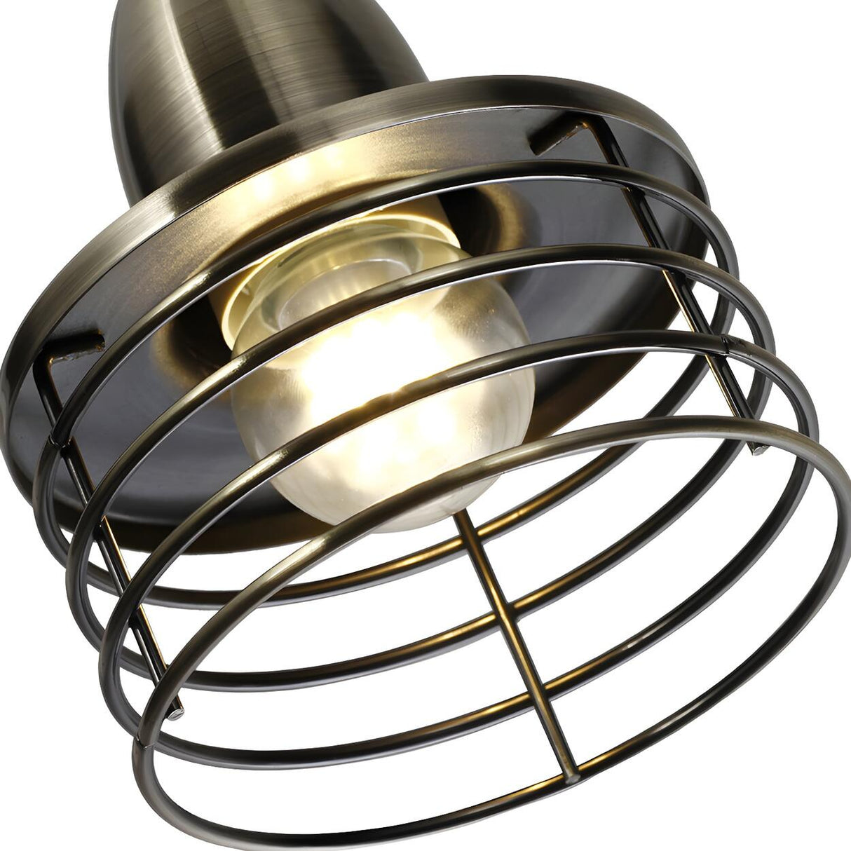 Industrial Retro Metal Wire Cage Kitchen Pendant Light Image - 20