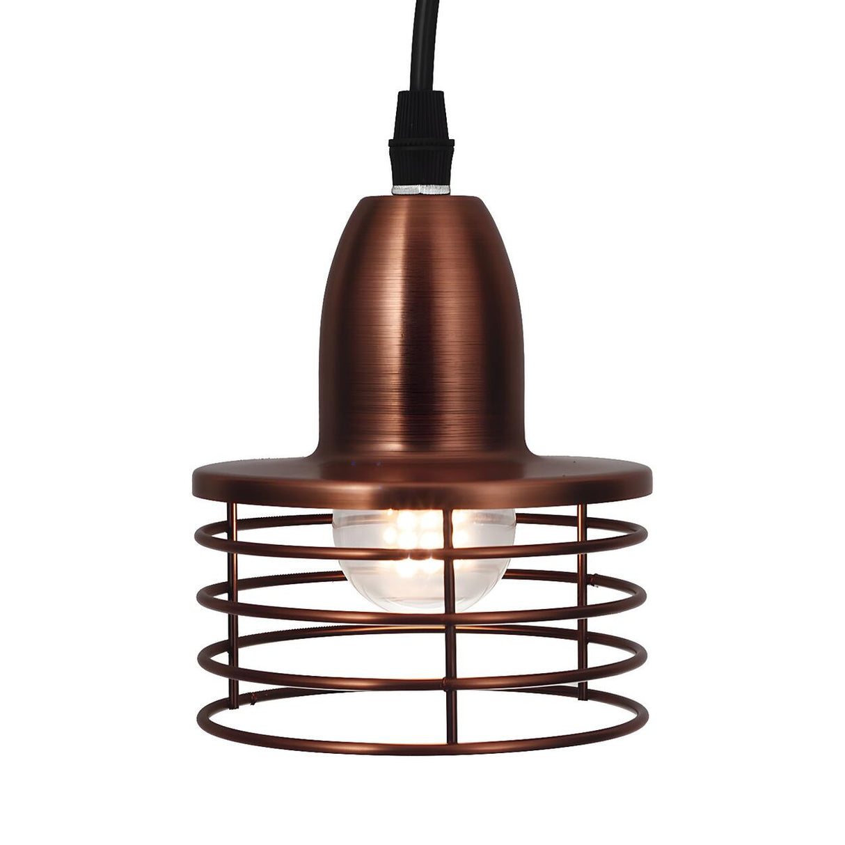 Industrial Retro Metal Wire Cage Kitchen Pendant Light Image - 4