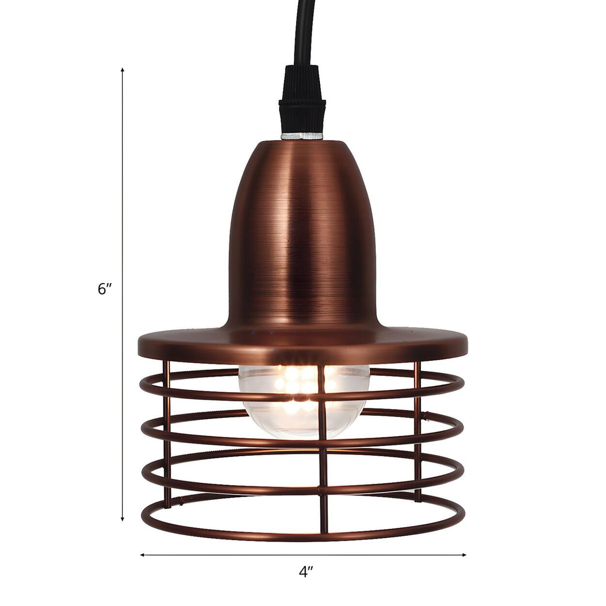 Industrial Retro Metal Wire Cage Kitchen Pendant Light Image - 5