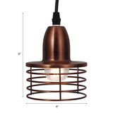 Industrial Retro Metal Wire Cage Kitchen Pendant Light Image - 5