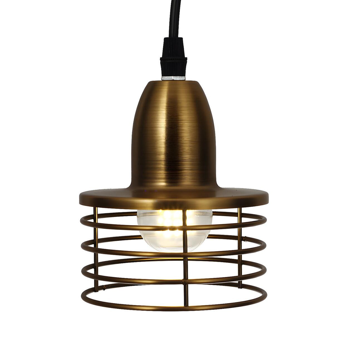 Industrial Retro Metal Wire Cage Kitchen Pendant Light Image - 9