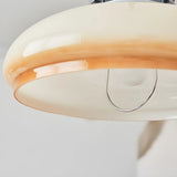 Industrial Round Dome Pendant Light Beige Medium Kitchen Image - 9