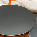 Industrial Round Metal Orange Bar Set with Storage Image - 4