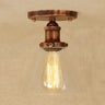 Industrial Rust Cone Clear Glass Flush Mount Light Image - 1