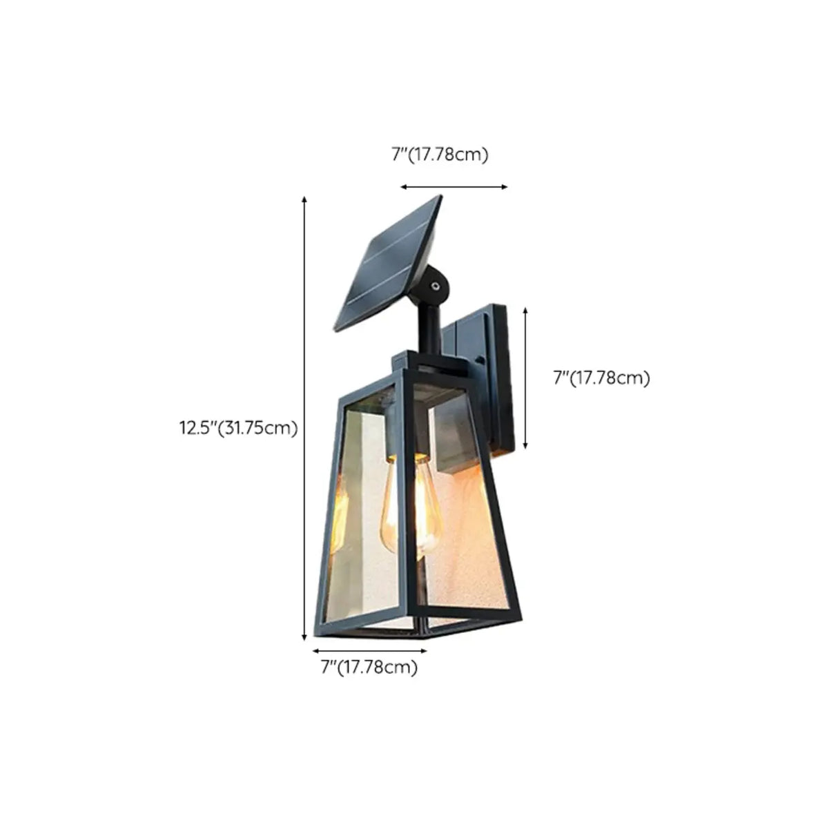 Industrial Solar-Power Black Cage Exterior Wall Light Image - 10