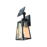 Industrial Solar-Power Black Cage Exterior Wall Light Image - 6