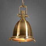 Industrial Steampunk White Glass Dome Pendant Light Image - 3